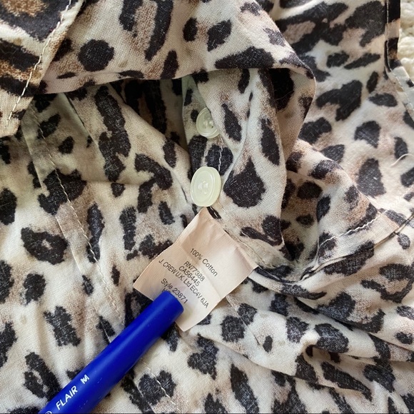J. Crew Factory Leopard Cotton Perfect Shirt, S - Picture 6 of 6